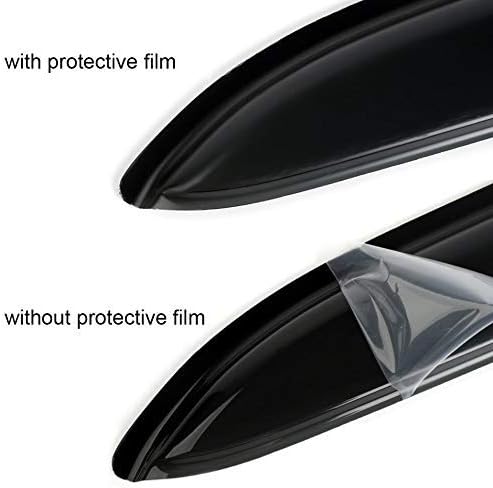 Side Window Wind Deflector, 4pcs Outside Mount Style Tape-On Truck Accessorie Rain Guards Set, Window Visor Looks Great and fit for 2007-2012 Dodge Calibe 94323