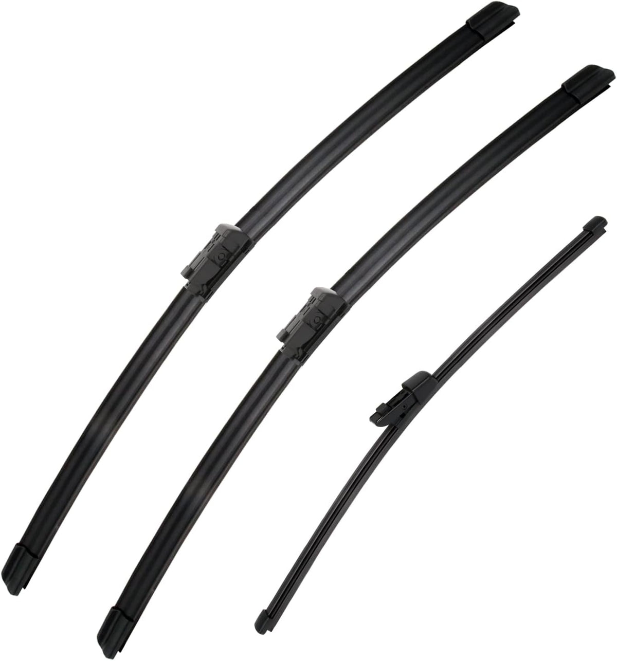 3 Wipers Set for VW Volkswagen Tiguan MK2 2018-2021 2022 Touareg 2019 2020 2021-2023, Windshield Wiper Blades Original Equipment Replacement Front and Rear- 25"/22"/15" (Pack of 3)