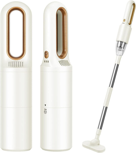 2-in-1 Mini Cordless Vacuum Cleaner, Handheld Vacuum Cleaner, USB Rechargeable Car Vacuum Portable, Quickly Dust Removal, for Hardwood Floor, Carpets, Pet Hair, Car, Office & Home Cleaning