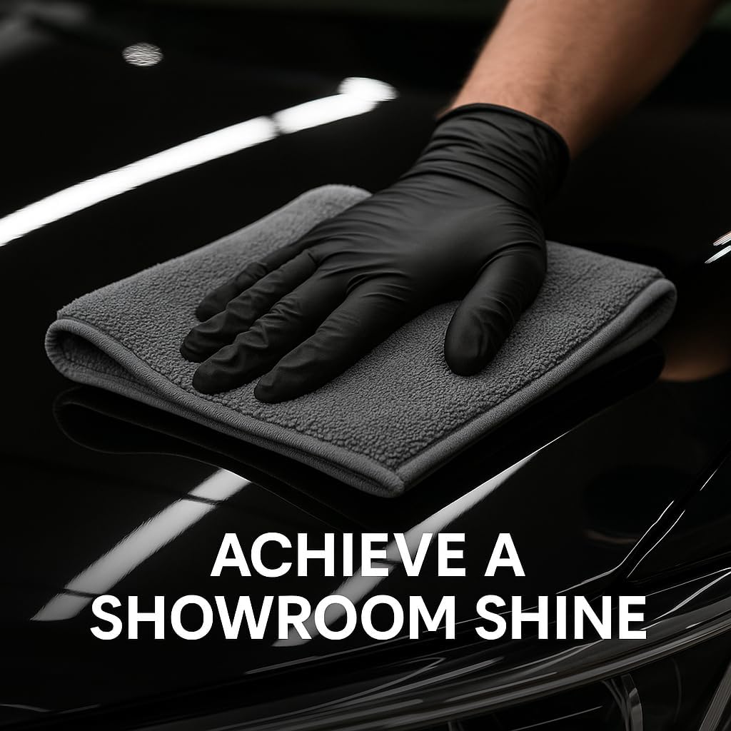 3 Pack Reusable Pak Details Micro Fiber Towels Car Detailing | 16x16 Ultra-Absorbent & Dual-Sided Car Microfiber Towel for Polishing, Wax Removal & Buffing | Lint & Streak-Free | Auto Cleaning Cloths