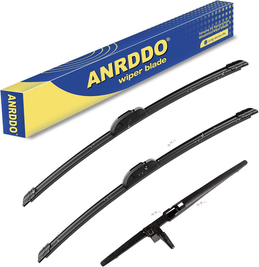 3 Wipers Factory Replacement For Toyota 4Runner 2003 2004 2005 2006 2007 2008 2009 Original Equipment Windshield Wiper Blades Set 22"+20"+12" (Set of 3)