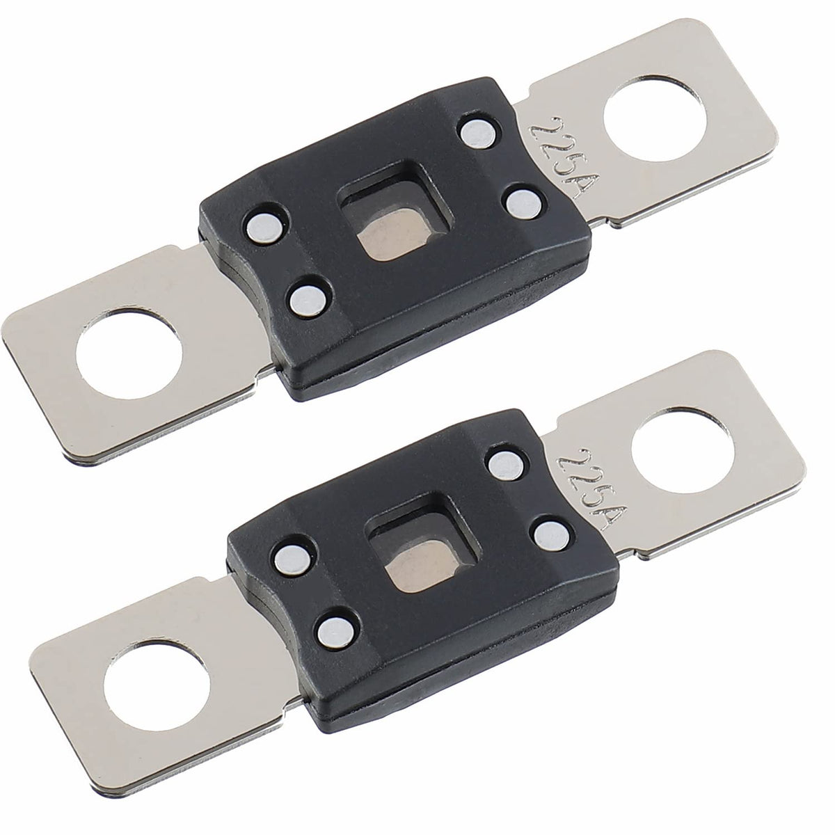 225A MEGA High Current Fuse - 225 Amp Bolt-on Fuse for Cars, Trucks, Construction Vehicles, Buses, Caravans (2 Pcs)