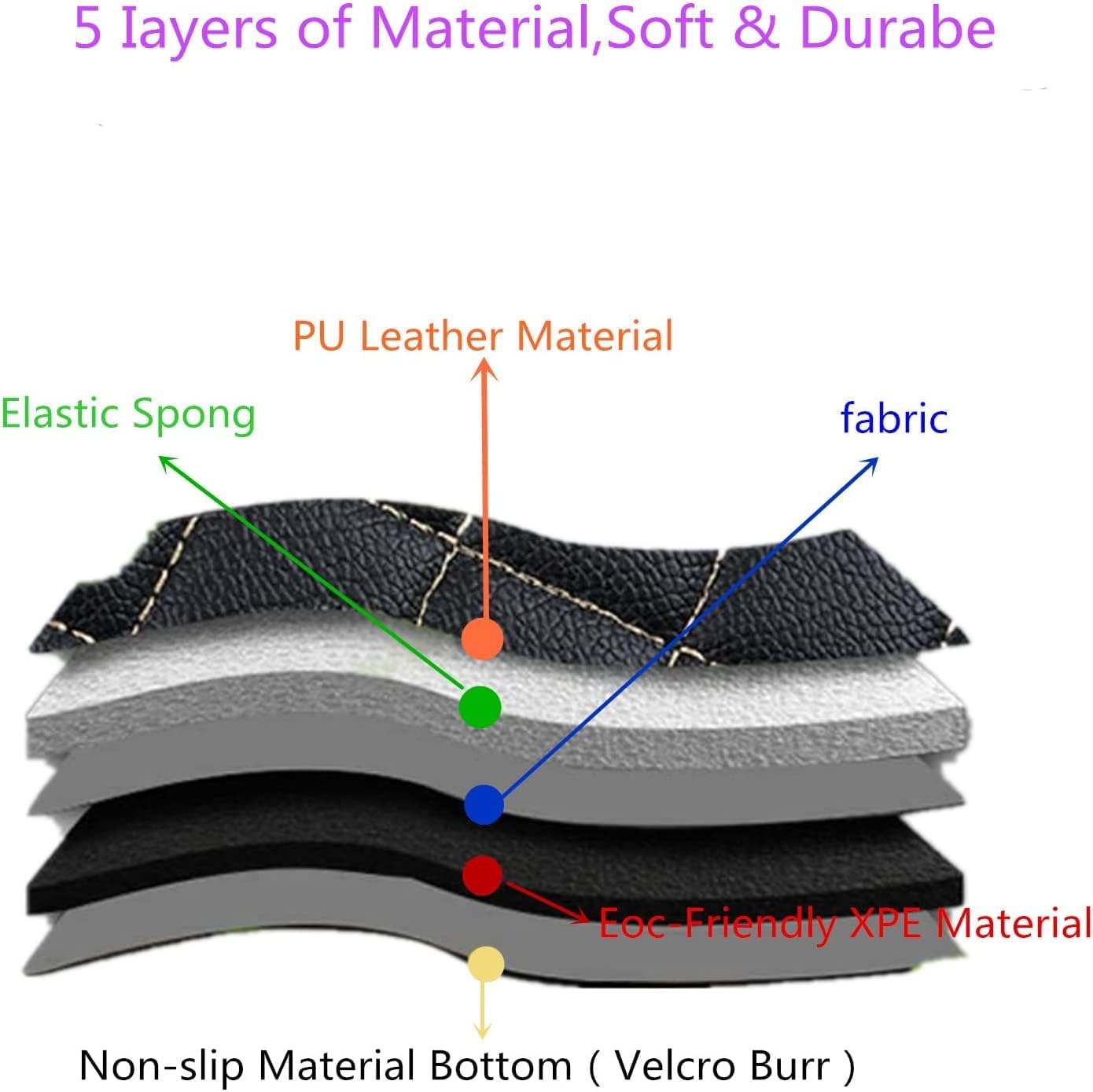 Custom All-Weather Protection Luxury Leather Floor Mats for Cars SUVs Trucks According Anti-Slip Leather Floor mats ﻿ (Black)