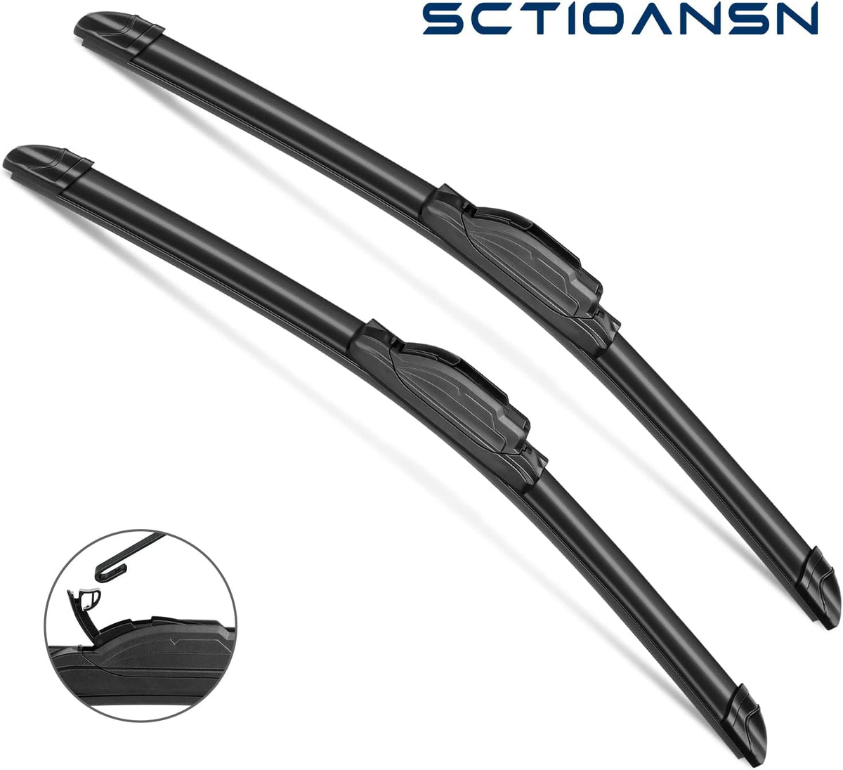 3 Windshield Wipers Set for TOYOTA RAV4 2006 2007 2008 2009 2010 2011 2012, Windshield Wiper Blades Original Equipment Replacement Front and Rear- 24"/17"/12A" (Pack of 3) J- HOOK