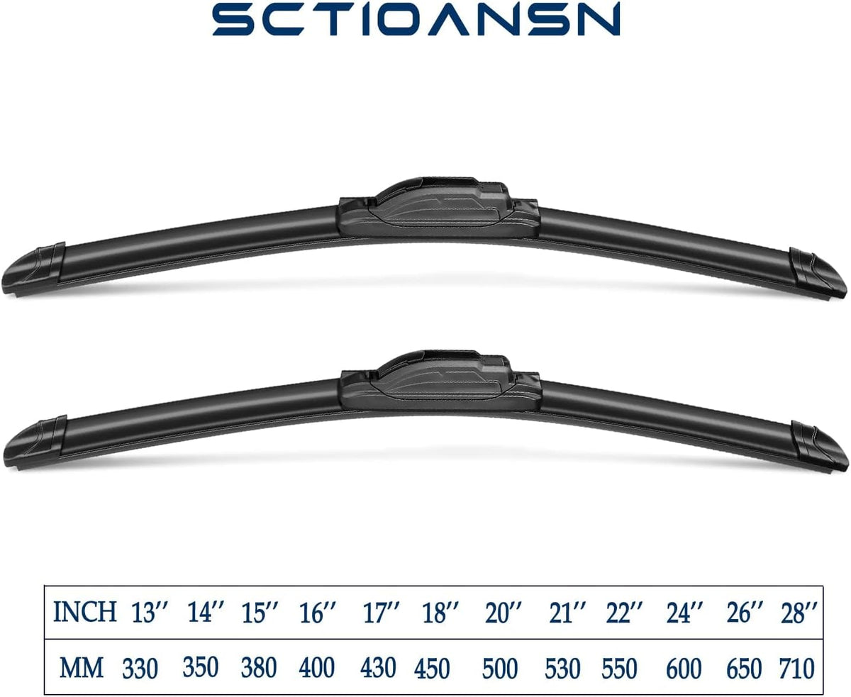 3 Wipers Set for Ford Escape Mercury Mariner 2005-2007, Windshield Wiper Blades Original Equipment Replacement Front and Rear- 20"/18"/10T" (Pack of 3) J- HOOK
