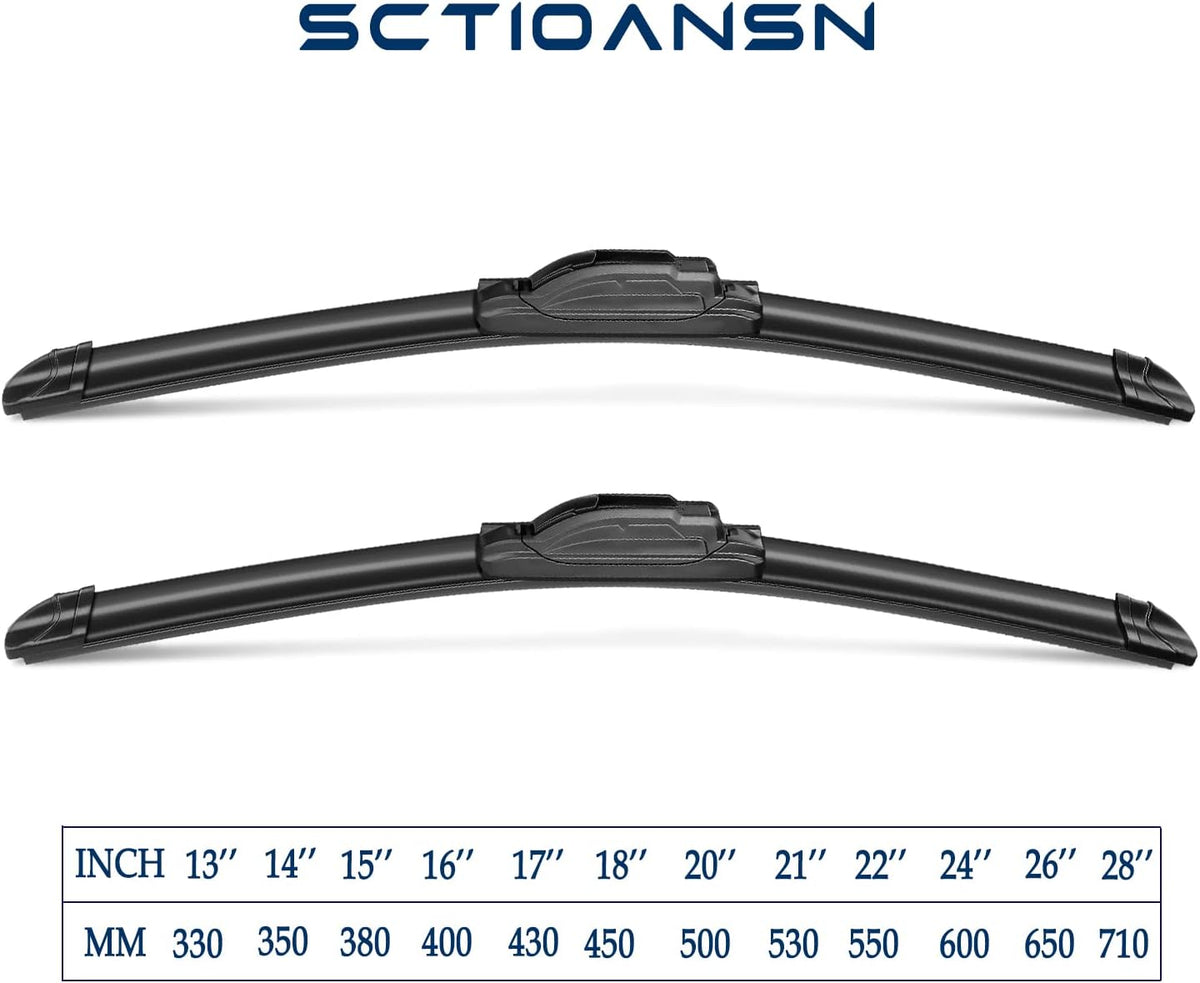 3 wipers for Subaru Forester 2012-2018, Subaru Outback 2015-2019, Original Equipment Automotive Replacement Windshield Wiper Blades for My Car-26"/17"/14" (Pack of 3) J-Hook