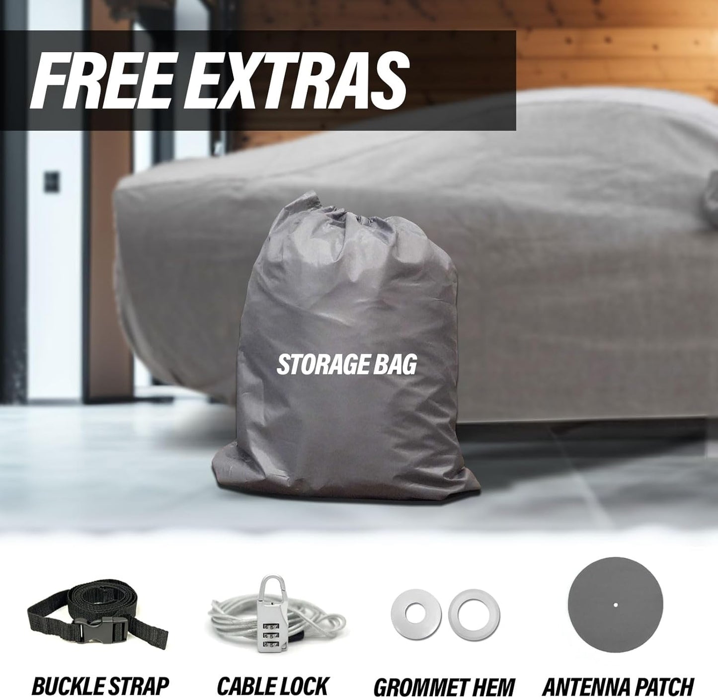 5 Layer Full Car Cover – Semi Custom Fit for Chevrolet Malibu 1964 1965 1966 1967 Sport Coupe 2-Door | All-Weather Protection: Dustproof, Windproof, UV-Resistant, Breathable & Durable