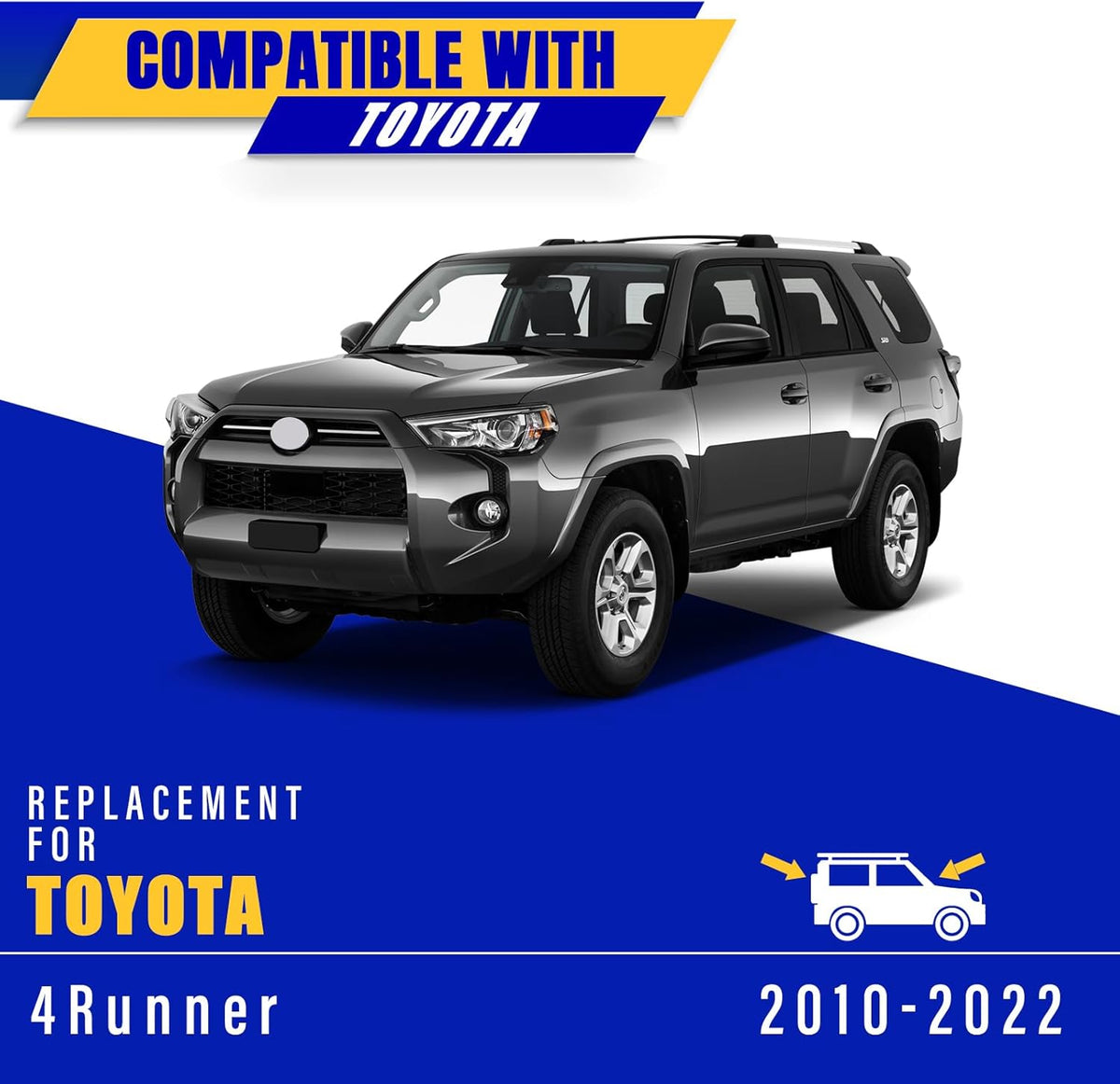 3 wipers Replacement for 2010-2022 Toyota 4Runner, Windshield Wiper Blades Original Equipment Replacement - 24"/20"/12" (Set of 3) U/J HOOK