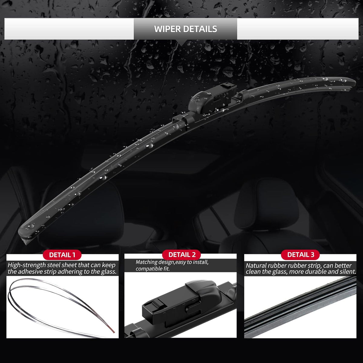 2 Pcs Front Windshield Wiper Blades, Replacement for BMW X4 2019 2020 2021 2022 2023 2024 2025 Car Window Wiper Blades