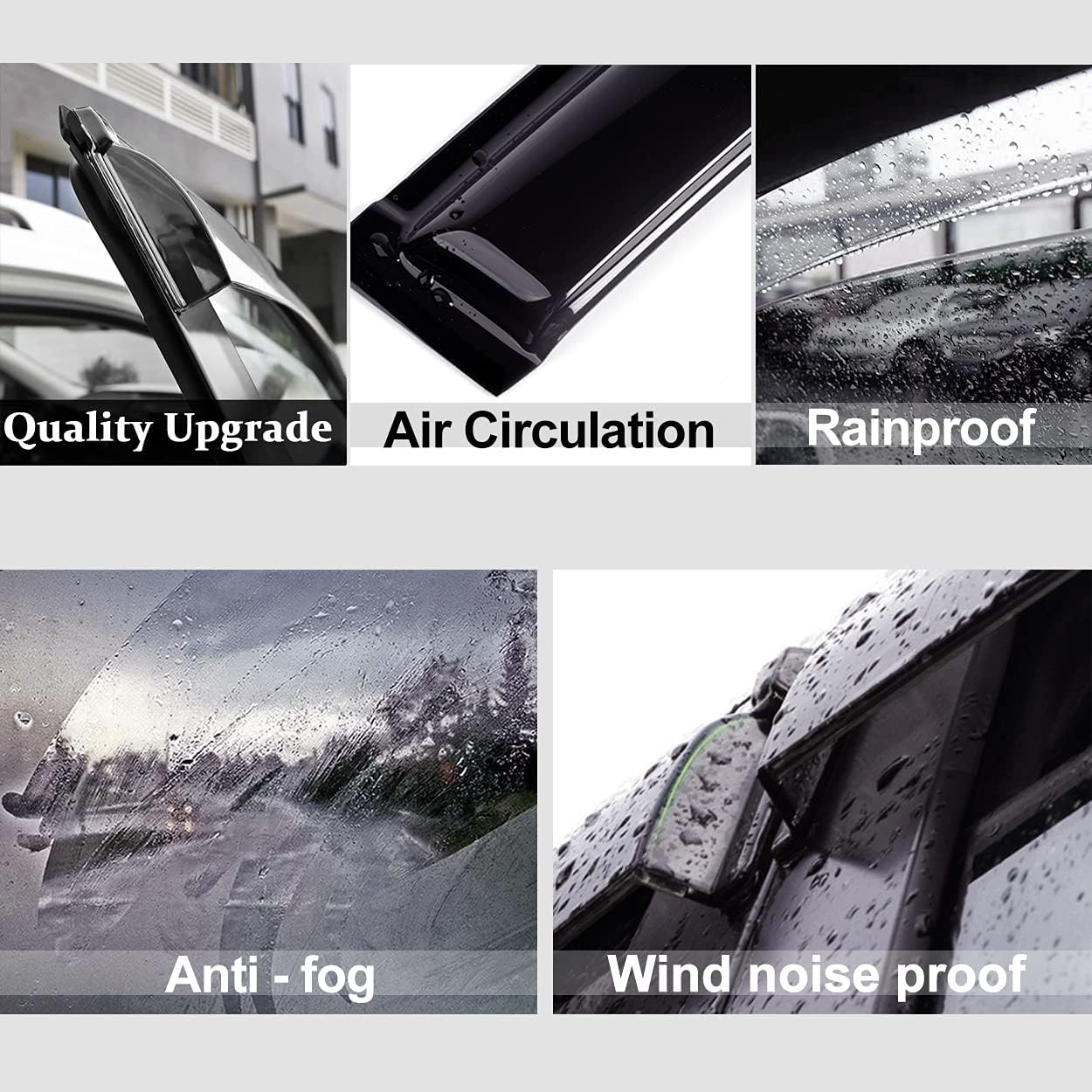 94205 Original Side Window Wind Deflector,4pc Outside Mount Style Nice Sun Rain Guards Set,Window Visors fit for 2019-2022 Nissan Altima Sedan