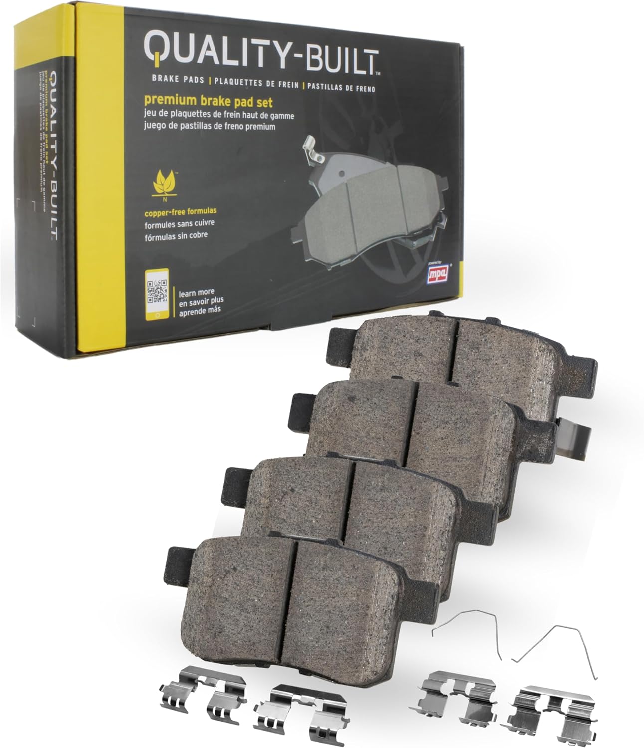 Premium Ceramic Front Brake Pads (1001-1185C) Compatible with Chevrolet Corvette 2006-2013