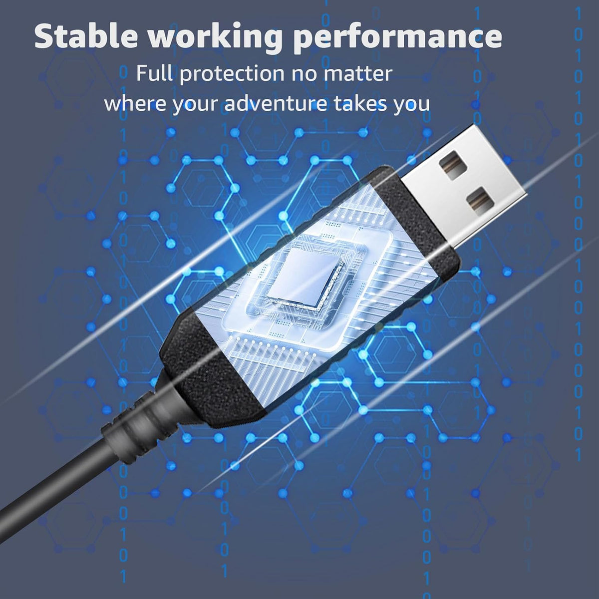 4.92Ft Radar Detector Cable - USB to RJ11 Plug Cable for Escort Radenso XP Uniden Beltronics Cobra Whistler - Premium Replacement Power Cord for Radar Detectors - Durable USB to RJ11 Connection