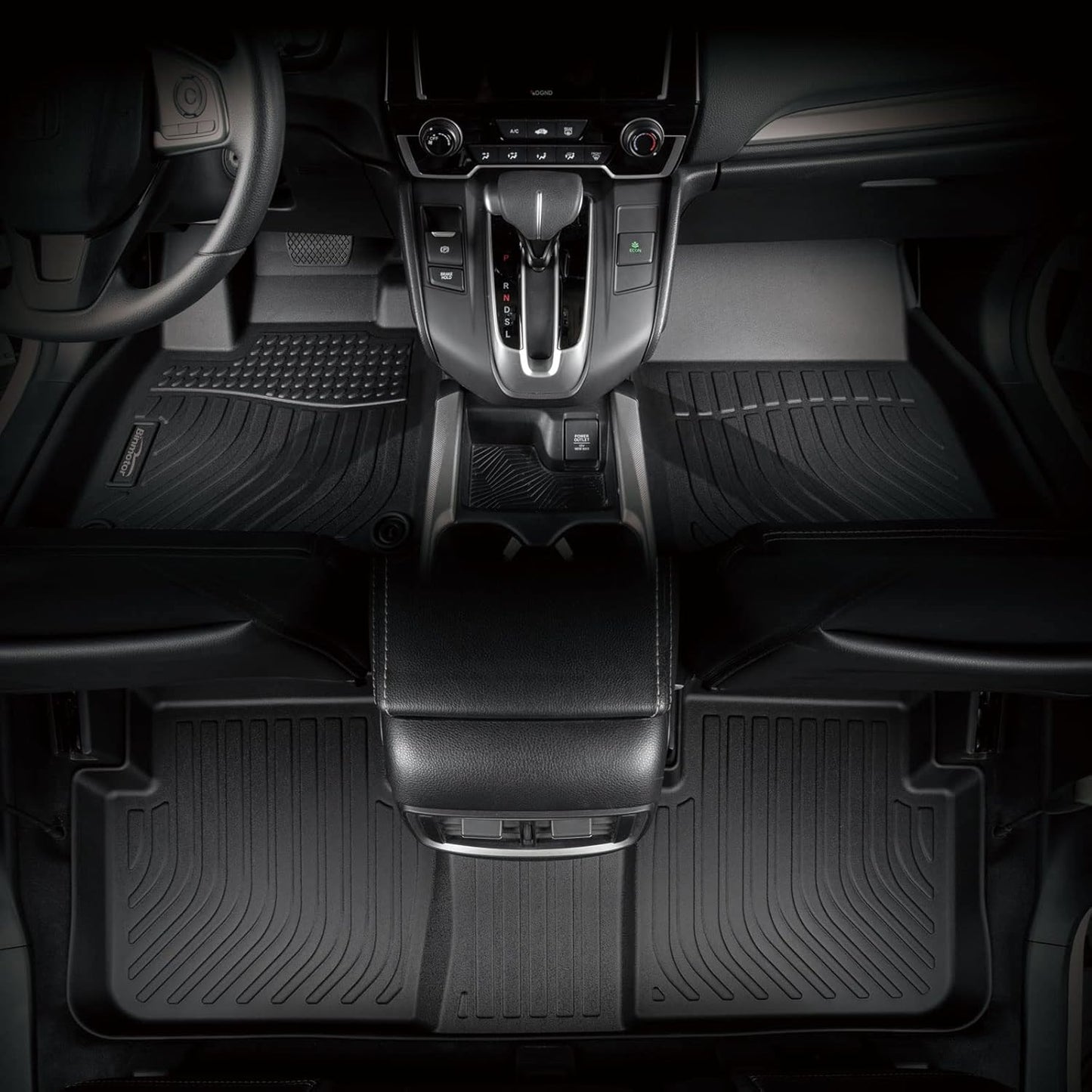 Binmotor-Floor Mats for Mazda 3 2014-2018, Front & 2nd Row, Heavy Duty Car Floor Mat Floor Liners All Weather Car Mats for Mazda 3 Accessories