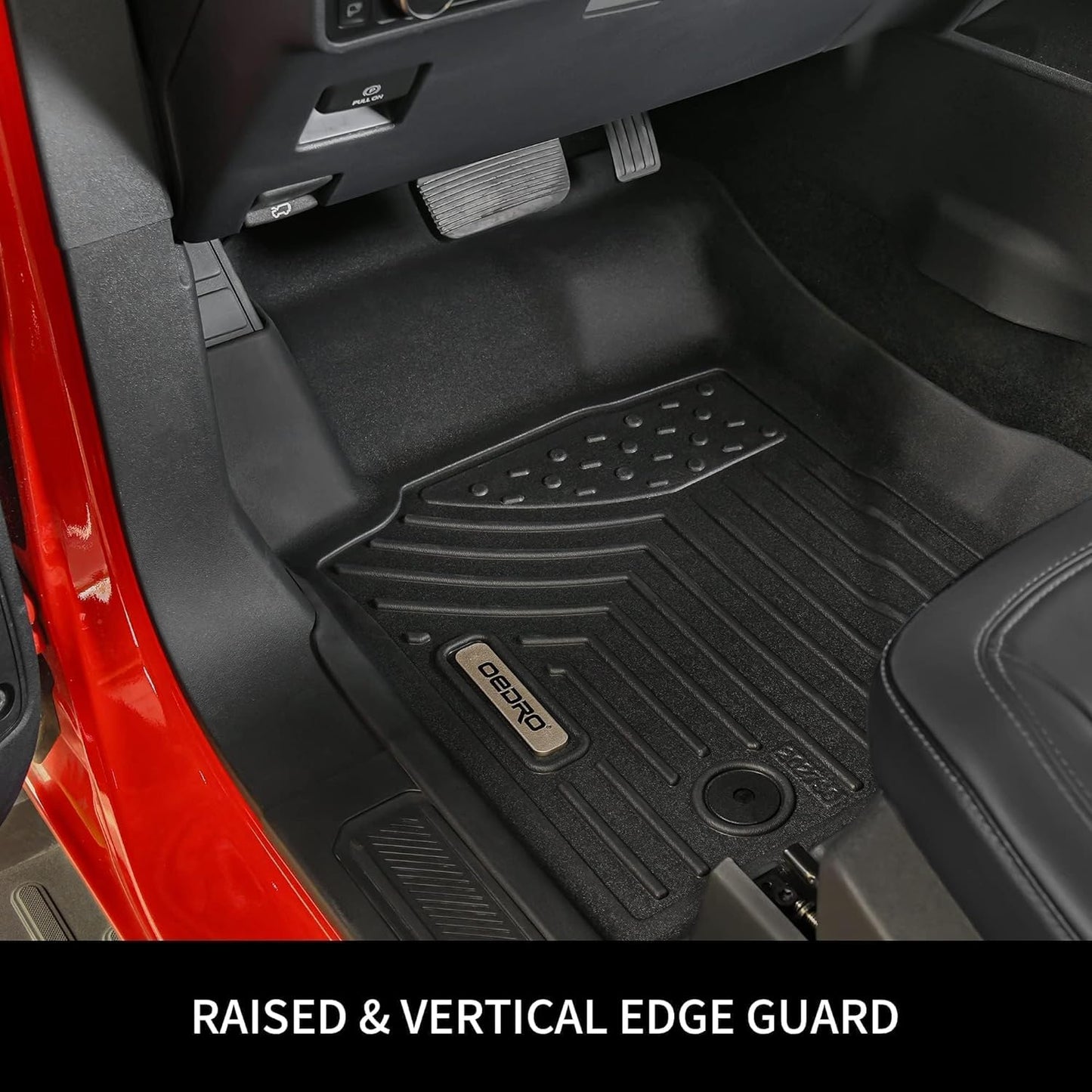OEDRO Floor Mats Fits for Honda CR-V 2023-2026(Include Hybrid), Custom Fit TPE All-Weather Floor Liners, Includes 1st and 2nd Row Full Set Liners, Black