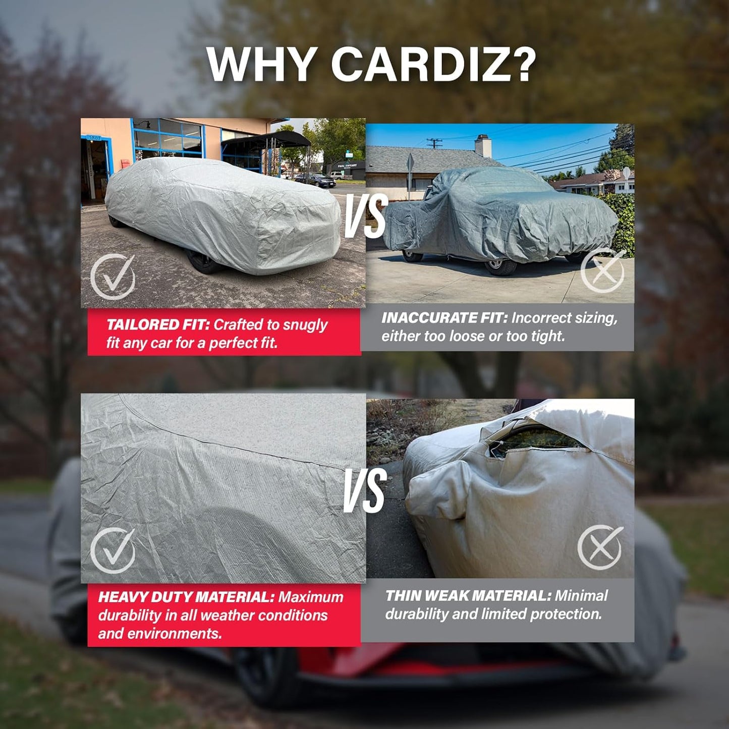 Supreme Full Car Cover - Semi Custom Fit for Malibu Maxx 2004-2007 Wagon 4-Door | All-Weather Protection: Waterproof, Dustproof, Windproof, UV-Resistant | Includes Accessories