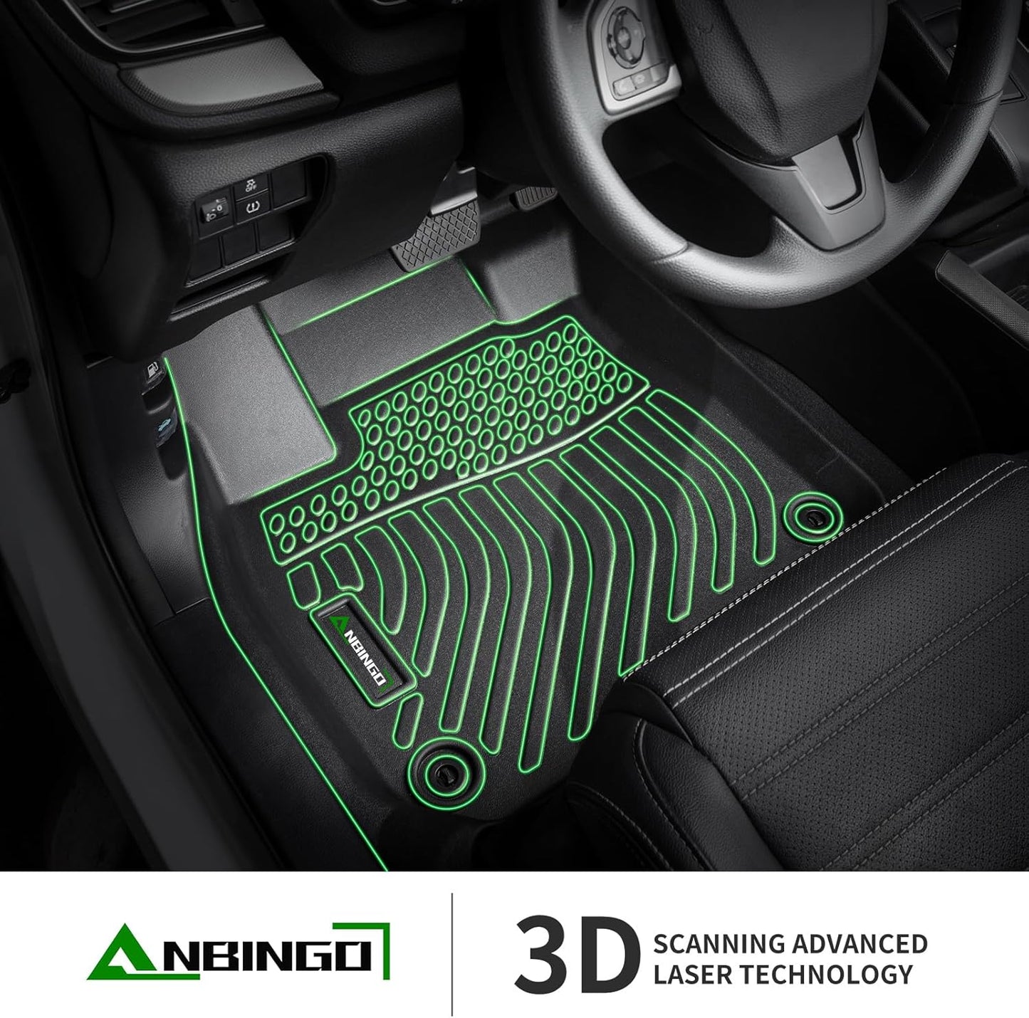ANBINGO®-Floor Mats& Cargo Liner for Nissan Sentra 2020-2026 S/SV/SR Sedan,All Weather Sentra Car Liner Protection TPE Custom Sentra Accessories Black